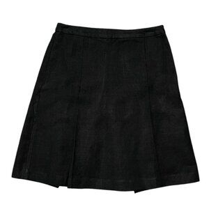 Banana Republic Linen A-Line Skirt 4P Black Lined